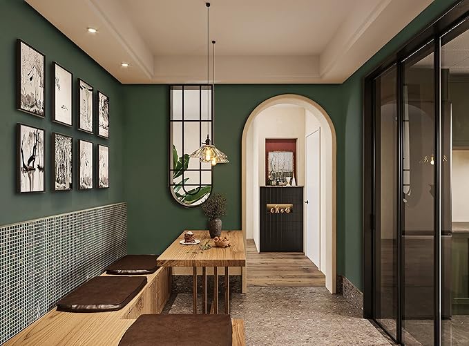 Dimoon 394''x23.6'' Green Peel and Stick Wallpaper Contact Paper Modern Self - Image 3