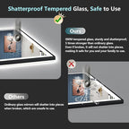 68x36 Black Framed LED Bathroom Mirror - Image 7