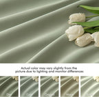 MIULEE Sage Green Back Tab Blackout Curtains 63 Inch Length 2 Panels Set - Image 8