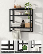 Galood Bathroom Shelves Towel Racks Over Toilet Storage - Image 4