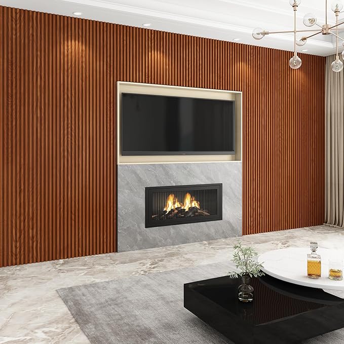 8-Pack WPC Wall Panels 108’’ x 6.1’’ 3D Slat Wall Panel Acoustic Wall Paneling - Image 5
