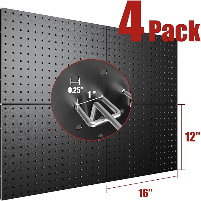 4 Pack Metal Pegboard Panels - Image 3