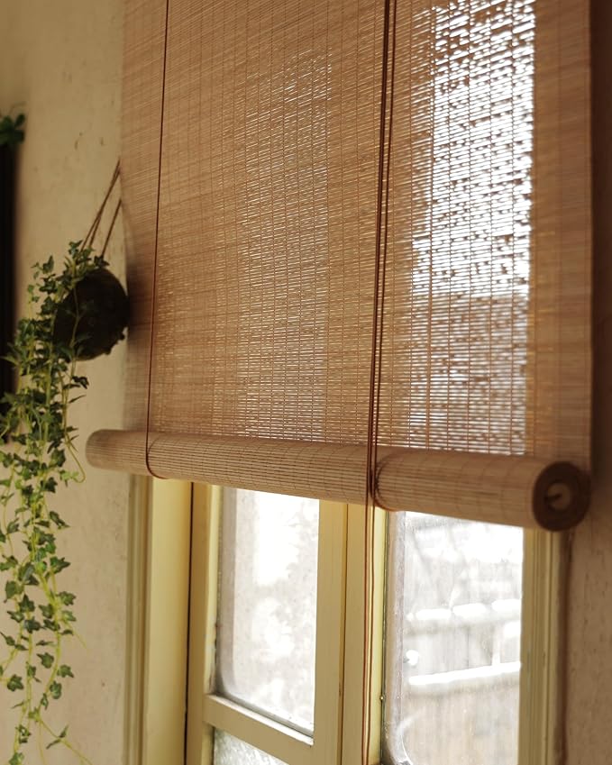 30" Wx72 H Bamboo Blinds Roller Shades by Erfolkerz