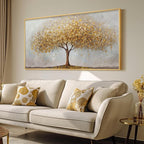 Gold Framed Tree of Life Wall Art, Large Modern Canvas Prints Paintings Artwork - Image 2