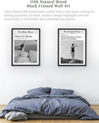iHery Premium Natural Black OAK Wood 12x16in Dolce Far Niente Framed Wall Art - Image 7