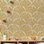 Tempaper x Novogratz Golden Mustard Feather Palm Removable Peel and Stick - Image 5