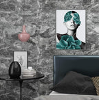 Livelynine Charcoal Concrete Wallpaper Peel and Stick Grey Contact Paper - Image 5