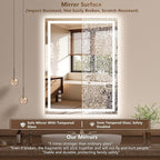 24x32 Inch LED Lighted Bathroom Mirror - Image 4