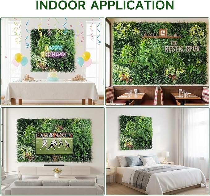 Artificial Plant Wall Panels, Faux Grass Ivy Privacy Screen Fence, Grass Wall - Image 7