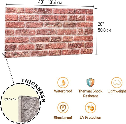 3D Faux Brick Wall Panels – Lightweight Styrofoam Cladding - Image 2