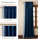 NICETOWN Rod Pocket Embroidered Trim Velvet Curtains, 2 Panels, Elegant Window - Image 6