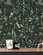 JiffDiff Floral Wallpaper Peel and Stick Farm Floral 1181" x 17.32" Wildwood by wallpaper