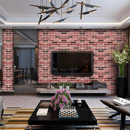 20-Pack 104 Sq.Ft 3D Wall Panels Peel and Stick 3D Faux Brick Wallpaper Peel - Image 2