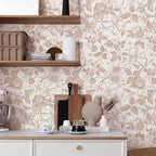 JiffDiff Vintage Peel and Stick Wall Stick，Champagne Wallpaper Rose Removable - Image 4