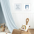 LARTSFRO Coquette Navy Blue Bow Jesus Wall Art Decor Posters, Inspirational - Image 5