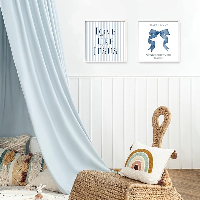 LARTSFRO Coquette Navy Blue Bow Jesus Wall Art Decor Posters, Inspirational - Image 5
