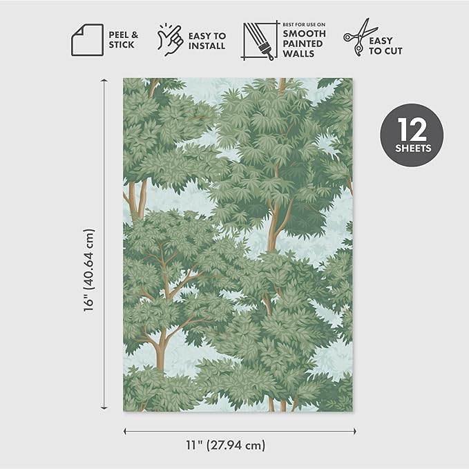 Main Street Peel and Stick Wallpaper Eco-Friendly Sheets 12 Pack, 11 X 16 Inch - Image 5