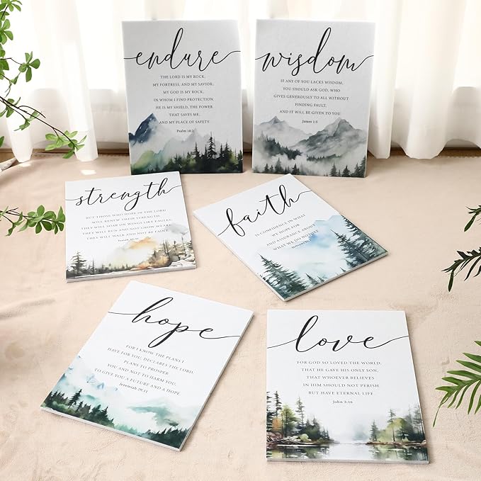 Sacubee 6 Pack Acoustic Christian Art Panels 12" x 16" Faith Hope Love - Image 4