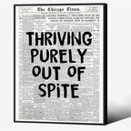 Black And White Newspaper Poster Fashion Fun Motivational Quote Wall Art by Unknown