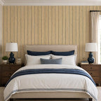 VEELIKE Tan Birch Wood Slat Wall Panels Peel and Stick Decorative Faux Wood - Image 4