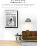iHery Premium Natural Black OAK Wood 12x16in Trendy Framed Wall Art, Vintage - Image 2