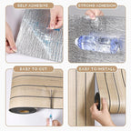 VEELIKE Sand Birch Wood Wall Panels Peel and Stick Distressed Wood Grain Slat - Image 8