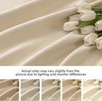 MIULEE Cream Beige Back Tab Light Blocking Curtains 95 Inch Length 2 Panels Set - Image 8