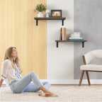 RICHER HOUSE Floating Shelves for Décor, Rustic Wood Wall Shelves for Bedroom - Image 7