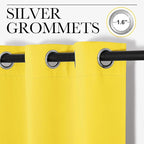 NICETOWN Bright Yellow Curtains 108" Long - Image 3