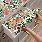 JiffDiff Floral Wallpaper Peel and Stick Removable Contact Paper Peony Roses - Image 8