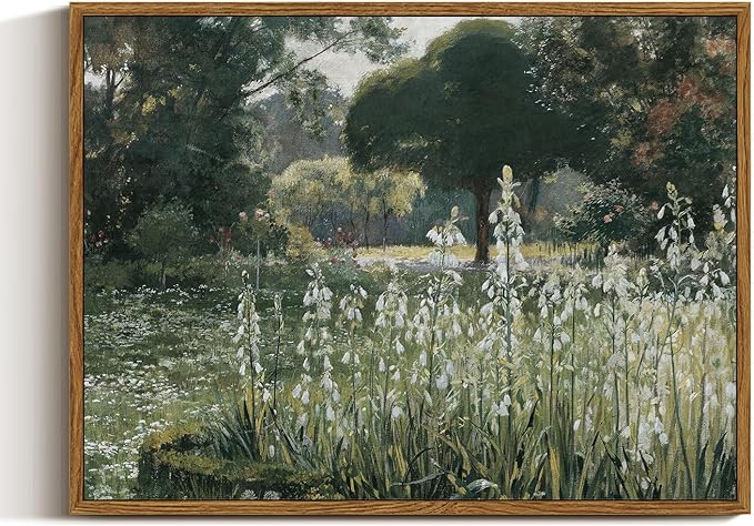 InSimSea Framed Canvas Wall Art Vintage Decor, Landscape Wall Art, Summer by InSimSeaArt