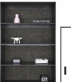 FunStick 24"x394" Black and Gold Grasscloth Peel and Stick Wallpaper Textured - Image 7