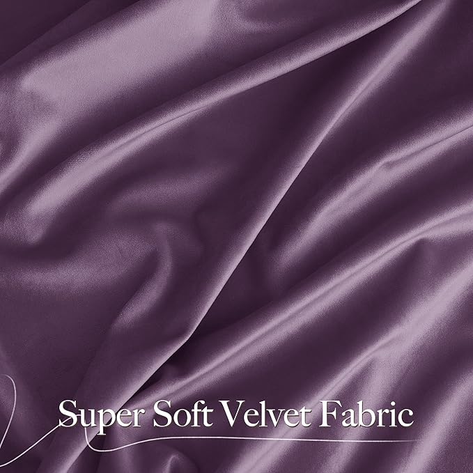 NICETOWN Lavender Purple Velvet Curtains 84 inches Long - Image 3