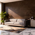 Deep Brown Peel and Stick Wallpaper Concrete 16" x118" Cholocate Limewash by Bumoo