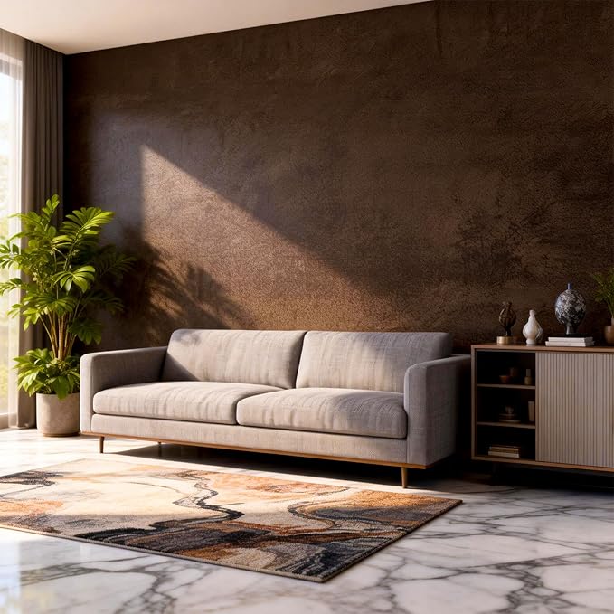 Moody Brown Peel and Stick Limewash Wallpaper 16'' x 590'' Dark Bronze - Image 3