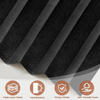 AJAZZ Blackout Accordion Door Curtain 98"x84" Black - Image 6