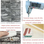 10PCS 3D Wall Panels Peel and Stick Foam 3D Brick Wallpaper Peel and Stick - Image 5
