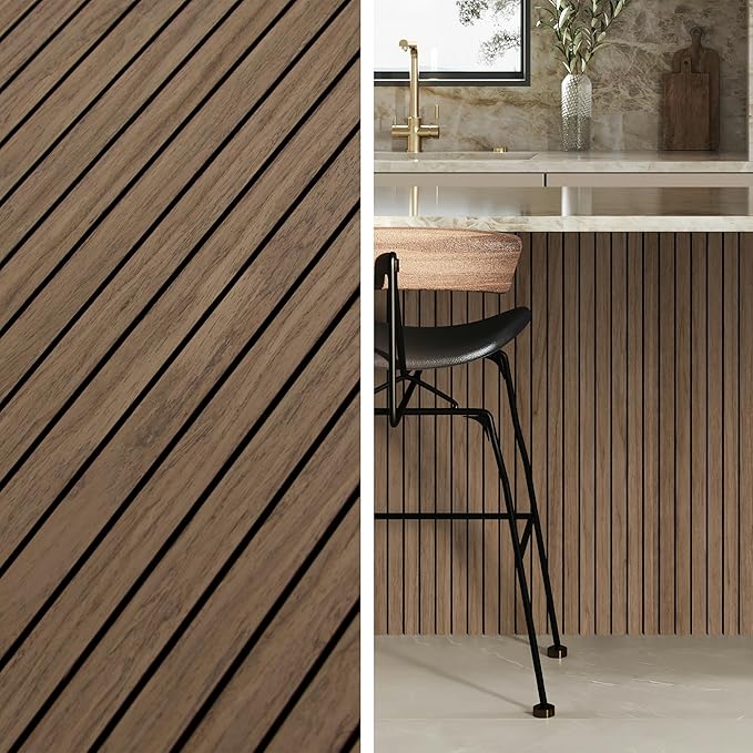 4-Piece Wood Slat Wall Panel for Interior Wall Decor Noise Cancelling 47.2" x - Image 4