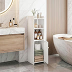 Narrow Bathroom Storage Cabinet, 4-Tier Slim Bathroom Organizers - Image 2