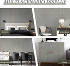 Grey Grasscloth Wallpaper Peel and Stick Textured Wallpaper - Image 4