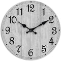 Wall Clock, Rustic Wall Clocks Battery Operated Silent Non Ticking, Country by HYLANDA