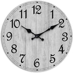 Wall Clock, Rustic Wall Clocks Battery Operated Silent Non Ticking, Country by HYLANDA