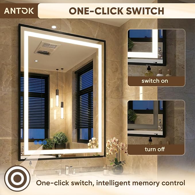 Antok 30X40 LED Bathroom Mirror - Image 5