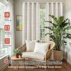 Lajode Linen Blackout Curtains for Living Room - Image 2