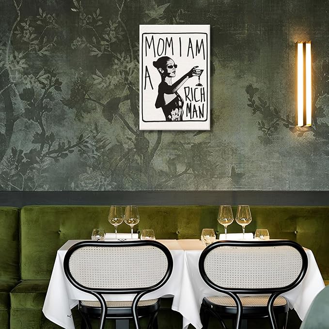 Mom I Am A Rich Man Aesthetic Retro Music Goblet Poster Feminist canvas Wall - Image 5