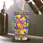 WAZONE Personalized Queen Bee Tumbler Customize Name Insulated Cup Stainless Steel Colorful Style Travel Coffee Mug With Lid 20oz 30oz Christmas Birthday Gifts For Animal Lovers Women Girls