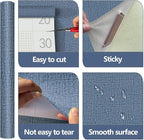 Blue Wallpaper Grasscloth Peel and Stick Wallpaper 17.7inch x 118.1inch - Image 5