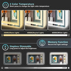 48x36 LED Bathroom Mirror with Lights, Backlit and Front Lit Anti-Fog Lighted - Image 4