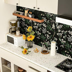 Laatse Dark Floral Wallpaper Peel and Stick Green Leaf Wallpaper Vintage - Image 2