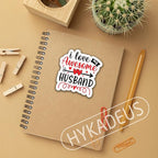 (3Pcs) I Love My Awesome Husband Sticker Gift from Wife to Husband on Father's Day, Wedding Anniversary to Show Love, Waterproof Vinyl Decal for Books Laptops Phones Water Bottles Tumblers, 3" x 2.9"